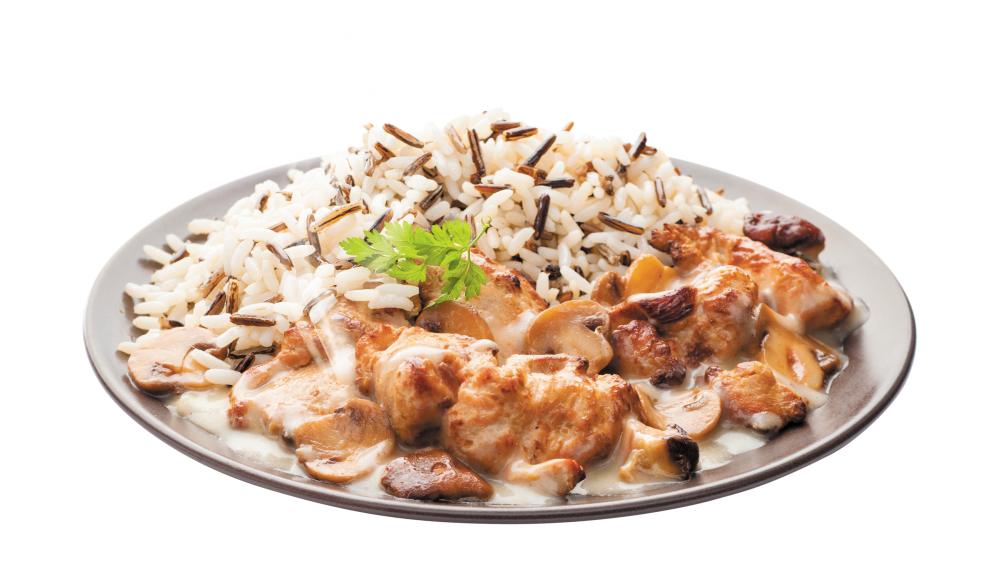 DINDE ROTIE FORESTIERE DUO DE RIZ_assiette